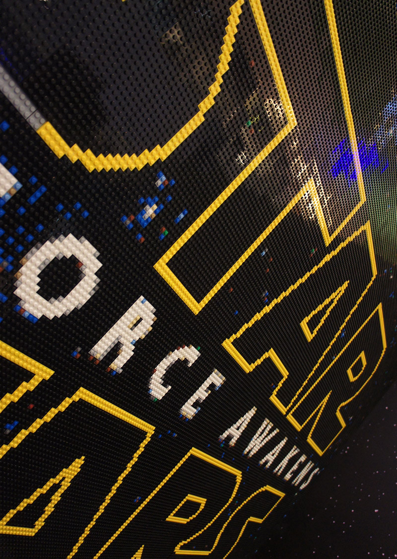 The Lego wall mural